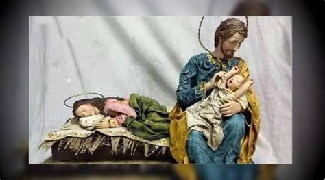Presepe Maria dorme Giuseppe culla Gesù