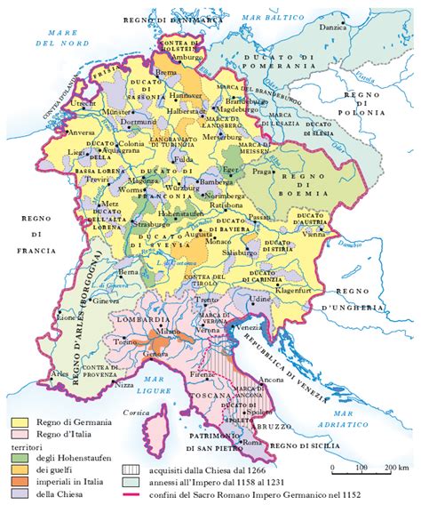 Mappa politica della Germania nel Sacro Romano Impero